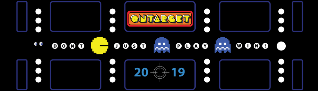 OnTarget Dont Just Play Win 72x18 QTR 2 BLUE GHOSTS with EYES