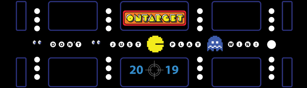 OnTarget Dont Just Play Win 72x18 QTR 3 BLUE GHOSTS with EYES