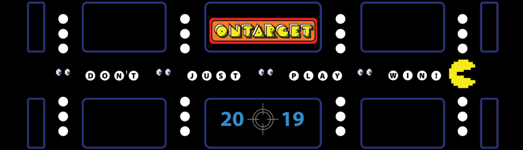 OnTarget Dont Just Play Win 72x18 QTR 4 BLUE GHOSTS with EYES